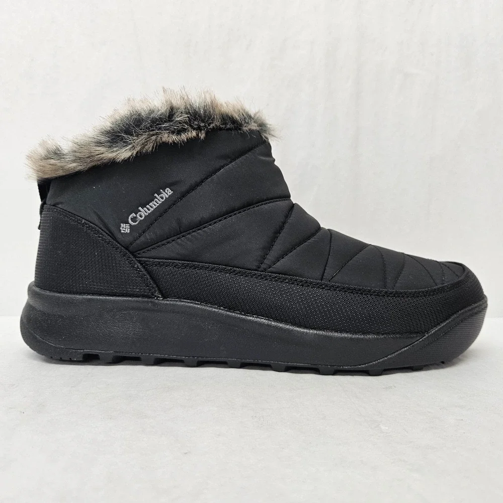 Columbia Minx Xtra Shorty Winter Boots BK6266-010 Black Gray Womens Size 9 Wide